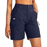 Viodia Women's 7" Hiking Cargo Shorts with Pockets Quick Dry Lightweight Shorts for Women Golf Casual Summer Shorts