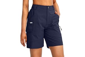 Viodia Women's 7" Hiking Cargo Shorts with Pockets Quick Dry Lightweight Shorts for Women Golf Casual Summer Shorts