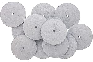 EUROTOOL Unmounted Silicone Polisher, Knife-Edge, White, Coarse Grit, 12 Pack | POL-310.10