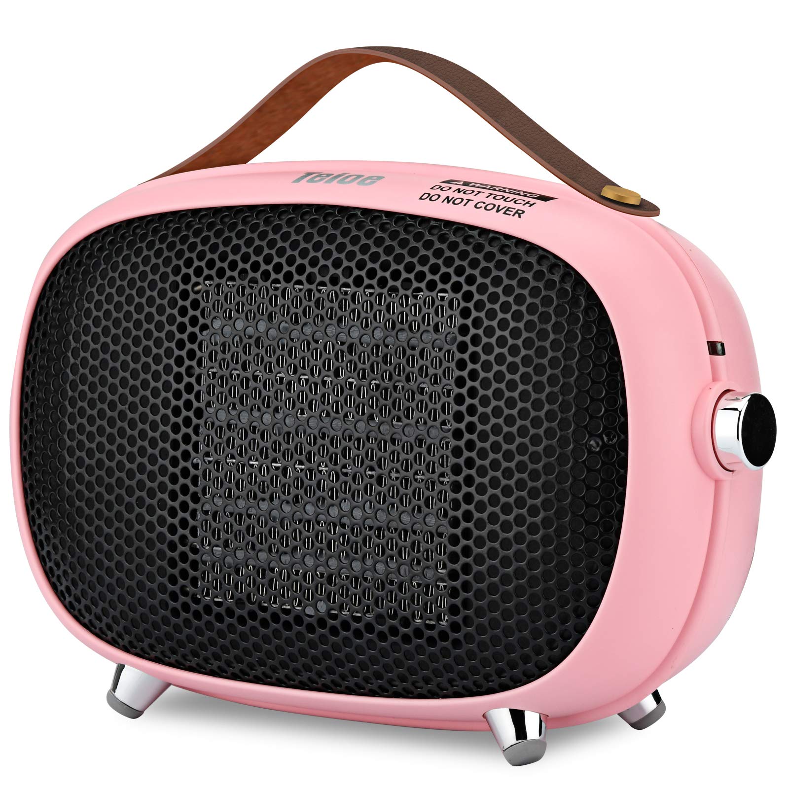 Photo 1 of Teioe Mini Electric Ceramic Space Heater 800W/400W, Small, PTC with Tip-Over and Overheat Protection, 3 Operating Modes for Office, Bedroom and Under Desk (PINK)