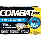 Combat Max Ant Killing Bait Stations, Indoor and Outdoor Use, 6 Count, (Pack of 2)