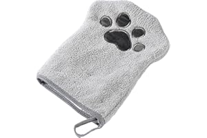 MUDDI PET Muddi Mitt Microfiber Reusable Pet Wipes Grooming Towel Glove | Machine-Washable, Soft, Double-Sided Bath Mitt Replaces Wipes | Dirt Odor Removal | Gentle Paw Coat Cleaner | Dogs & Cats (Single Mitt)