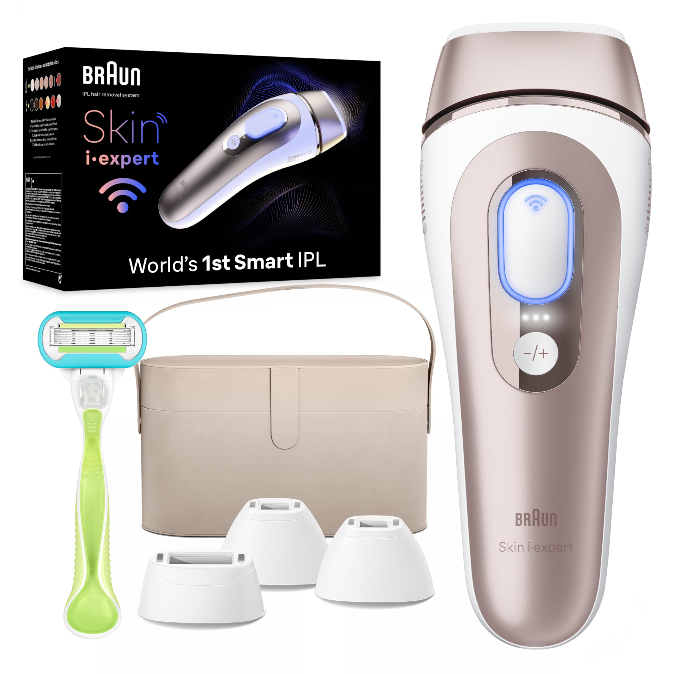 Photo 1 of Braun Smart IPL, Skin i·Expert Pro 7, VOGUE's Best Hair Removal Device, IPL Hair Removal for Women and Men, Permanent Laser Hair Reduction At-Home, World's 1st Smart App, 4 Heads, IPL7387