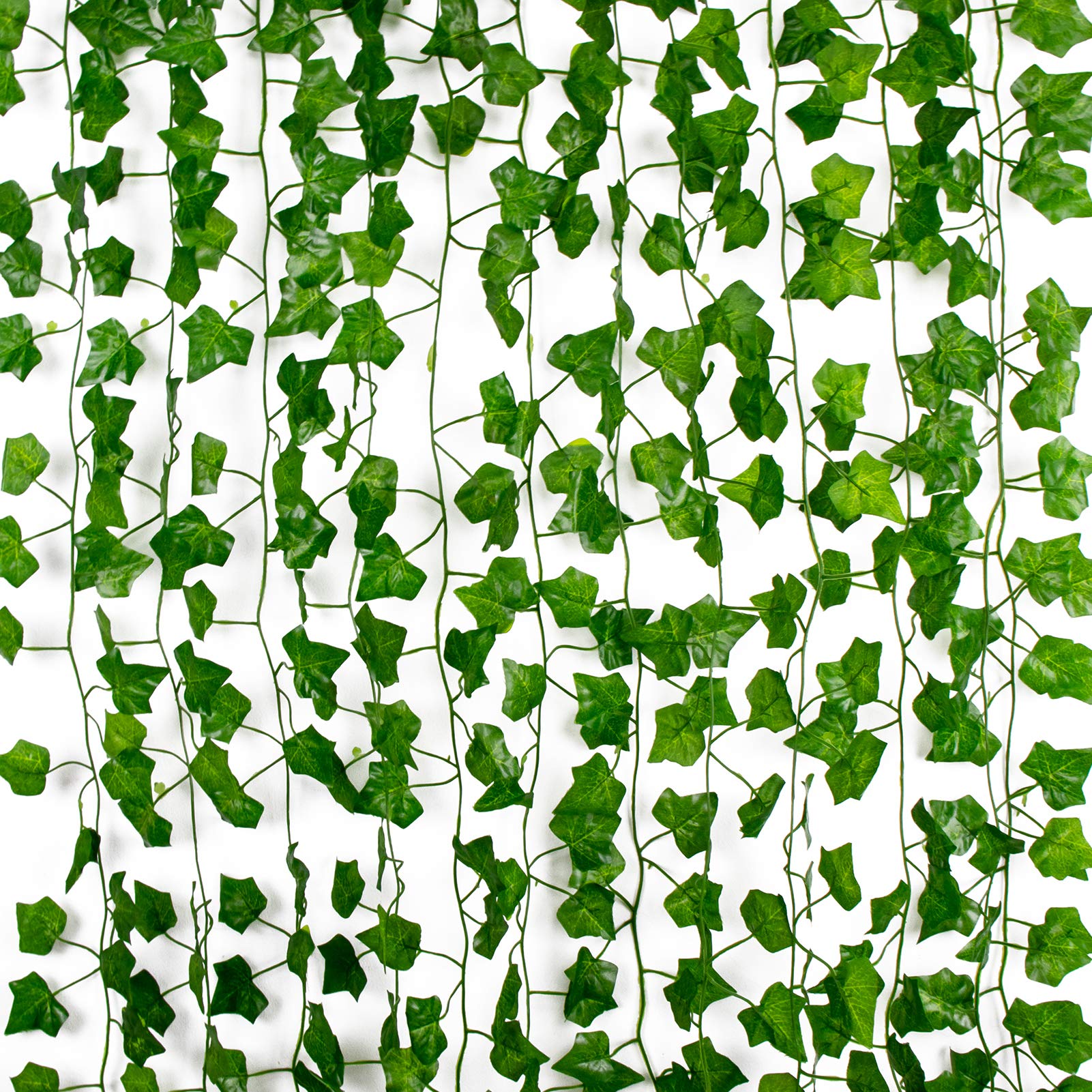 Ivy Garland Artificial, Fake Ivy 12 Pack 84 Feet UV Resistant Fake Vines Hanging Plant for Home Kitchen Garden office Christmas Party Wedding Wall decoration Indoor & Outdoor