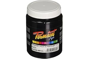 Permaset Aqua Supercover 300ml Fabric Printing Ink - Black