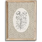 uniro Neutral Vintage Floral Wall Art Prints, Bedroom Nursery Wall Painting Canvas Prints Cottage Oil Painting, Neutral Botanical Wall Decor, Vintage Art Pictures for Bathroom Nursery Room Decor Farmhouse Wall Decor( 8