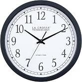 La Crosse Technology 404-3826 10 inch Classic Black Atomic Analog Wall Clock