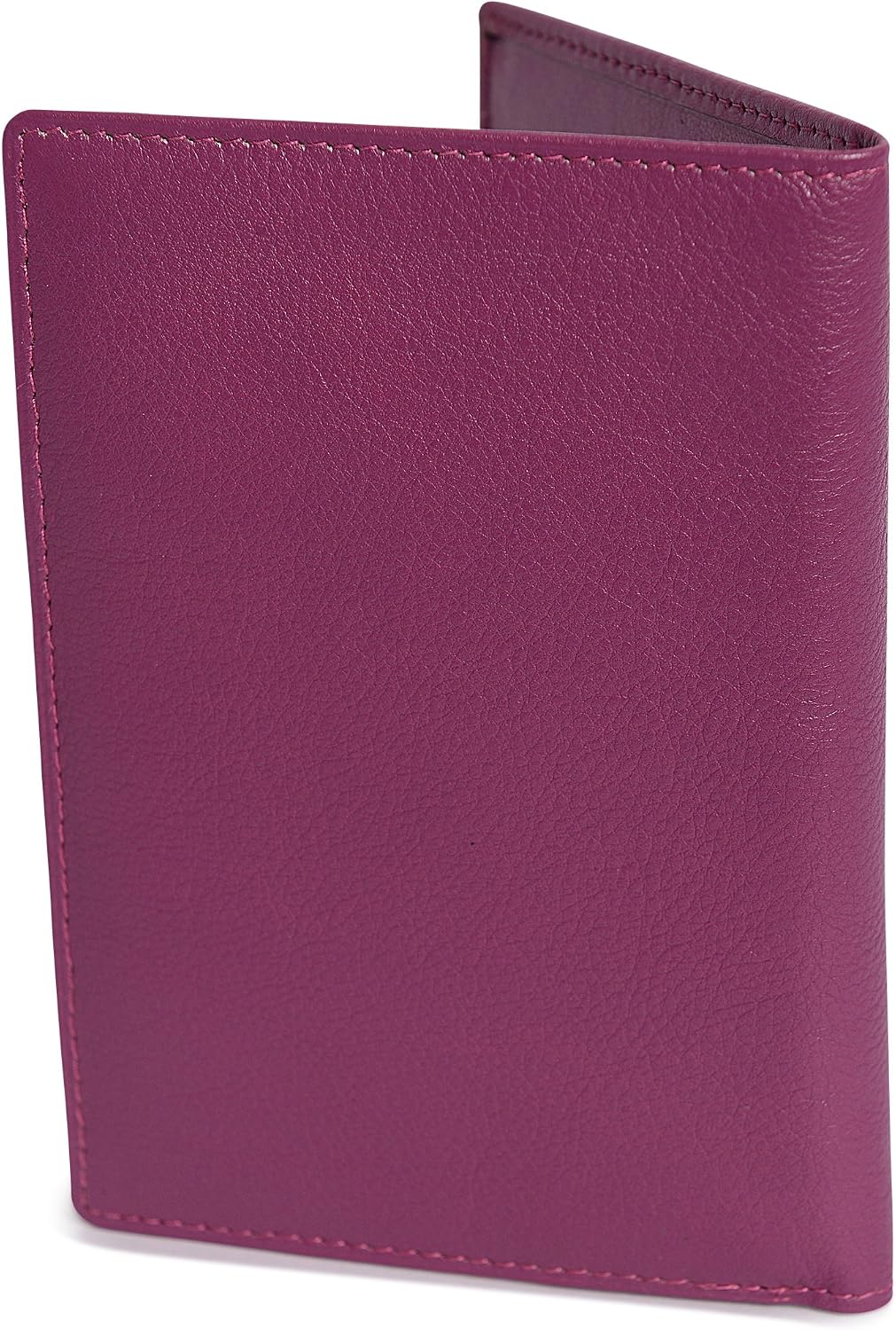 SADDLER "Harper Women's Luxurious Real Leather Passport Holder, Magenta - Image 5