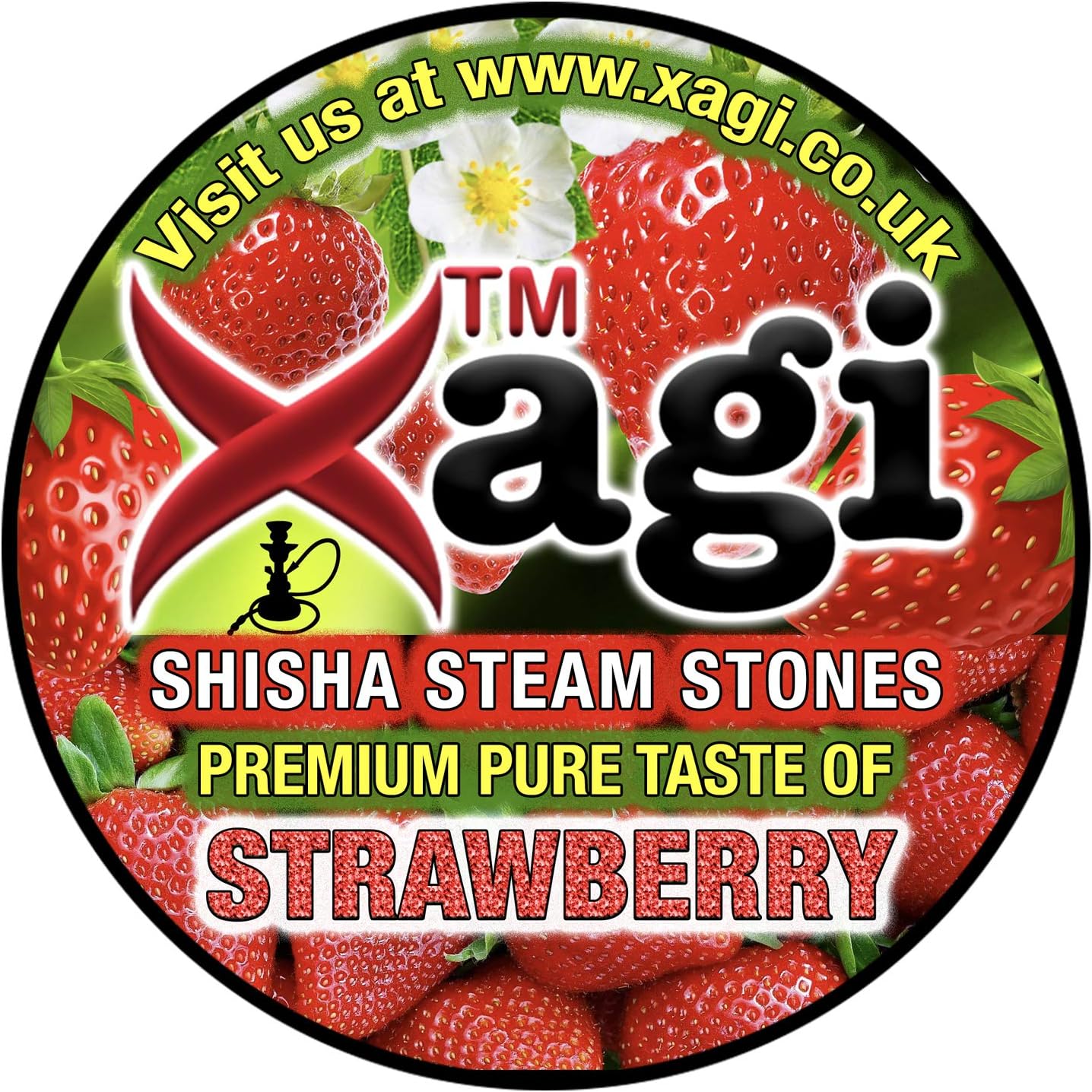 Xagi Strawberry Shisha Flavour Hookah Flavour Nicotine-Free No-Tobacco Shisha Steam Stones 100g - Image 3