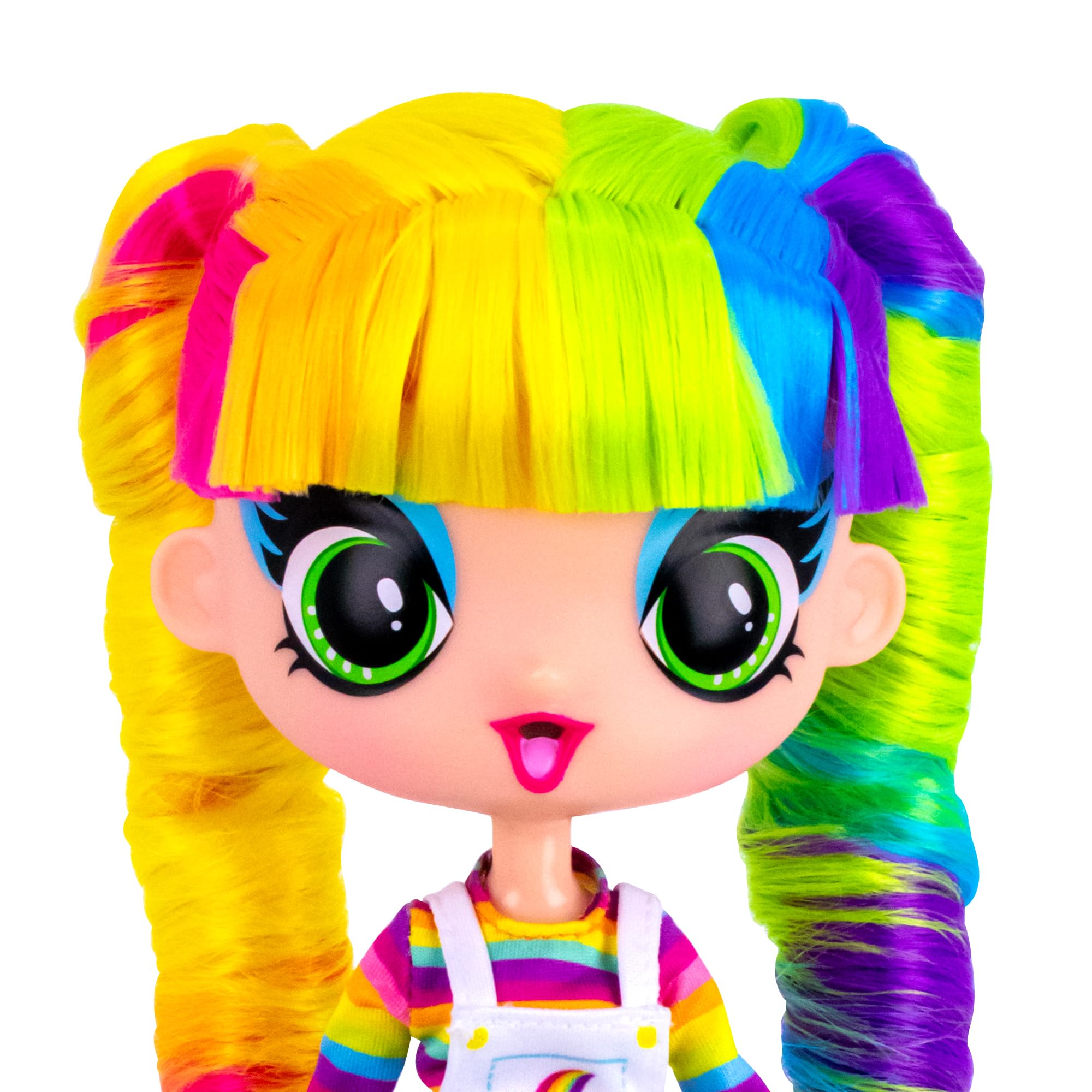 Decora Fashion Girlz Series 2– Decora Dream – 11” Fabric-Costumed Posable Vinyl Doll with Extra-Long Rainbow Hair, 50+ Surprises, Puffy & Flat Removable Stickers, and Accessories