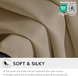 Deconovo Eyelet Curtains Thermal Insulated Blackout 140x260 Khaki 1 Pair view 6