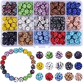 225pcs 10mm Rhinestone Beads for Jewelry Making, 15 Colors Clay Disco Round Ball Sparkly Crystal Diamond Bulk Bead for Bracelets Baseball Necklace Earring Crafting Christmas DIY Decoration