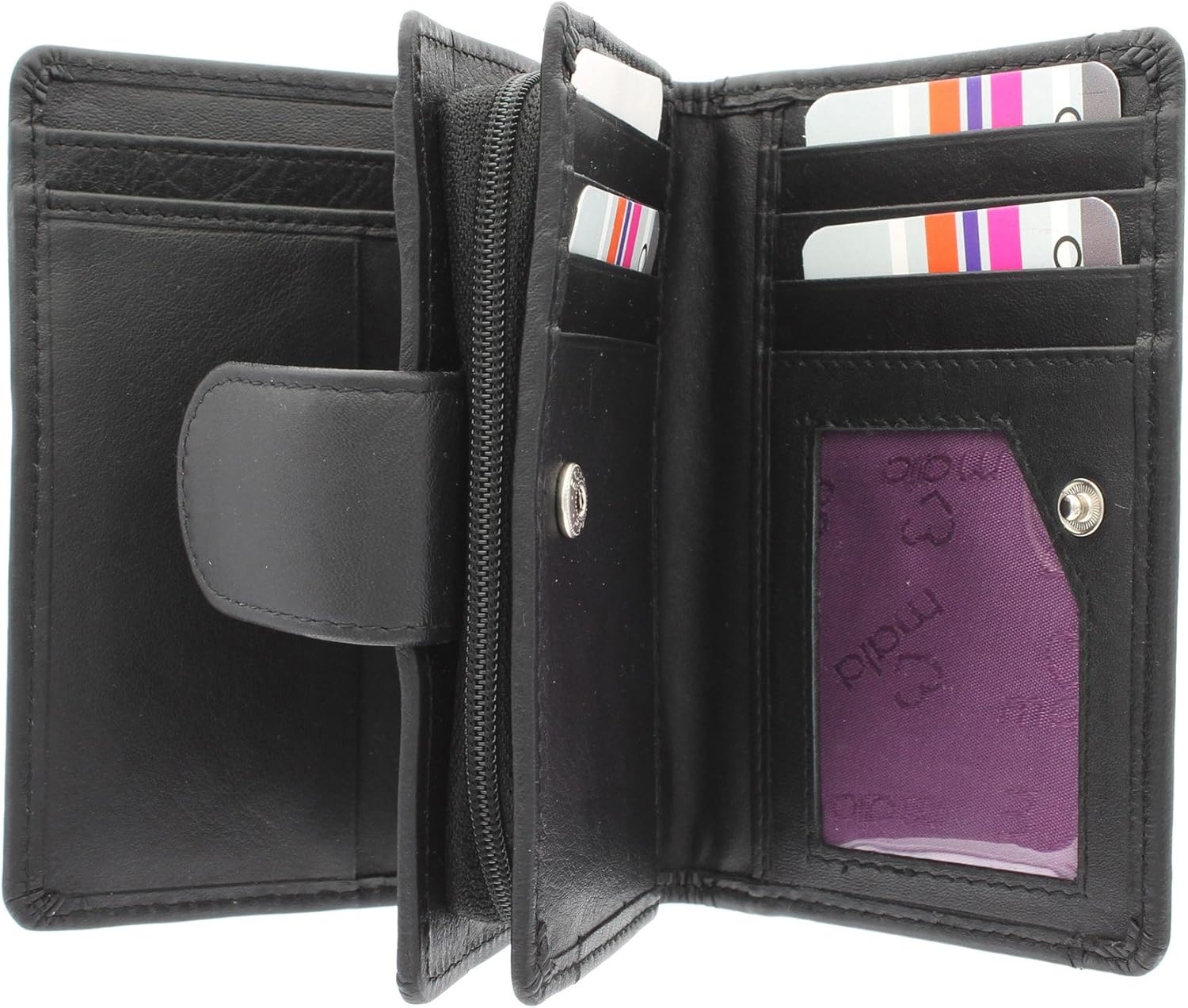 Ladies Quality Leather Purse With RFID Protection For 11 Credit Cards