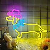 Dachshund Neon Sign Dog LED Sign for Wall Decor, Cute Cowboy Dog Led Light Sign for Pet Shop, Bedroom, Home Wall Decor, Party Decor, Gift for Pet Lover and Dachshund Fans