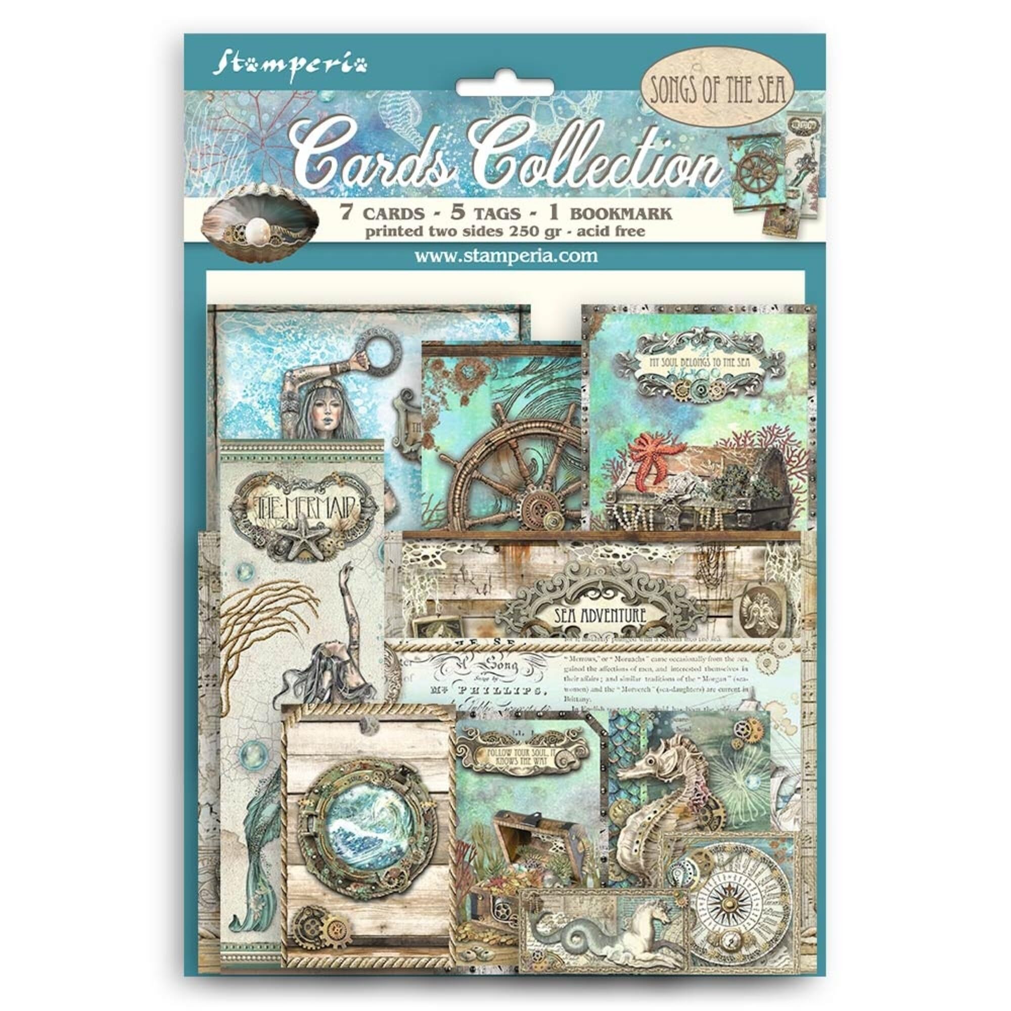 Stamperia Cards Collection Songs of The Sea