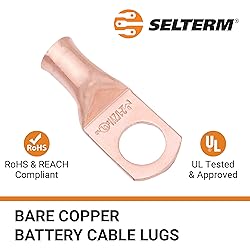 SELTERM 10pcs 2 AWG - 1/2" Stud - Battery