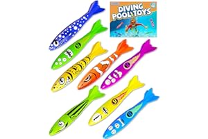 Benresive Pool Toys for Kids Ages 4-8, 8 Pcs Diving Toys for Pool for Kids, Summer Swimming Pool Toys, Pool Sinking Torpedoes Toys, Dive Toys for Kids Ages 4-8 8-12