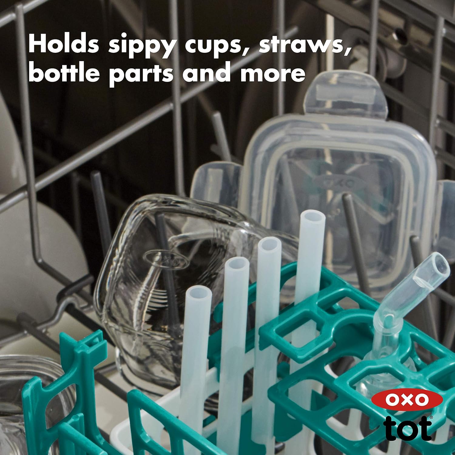 OXO Tot Dishwasher Basket for Bottle Parts & Accessories, Teal : Baby