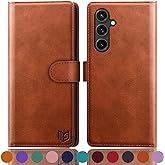 SUANPOT for Samsung Galaxy S23 FE Wallet case 【RFID Blocking】 Credit Card Holder,PU Leather Flip Folio Book Phone case Cover Women Men for Samsung S23 FE 5G case Wallet Light Brown