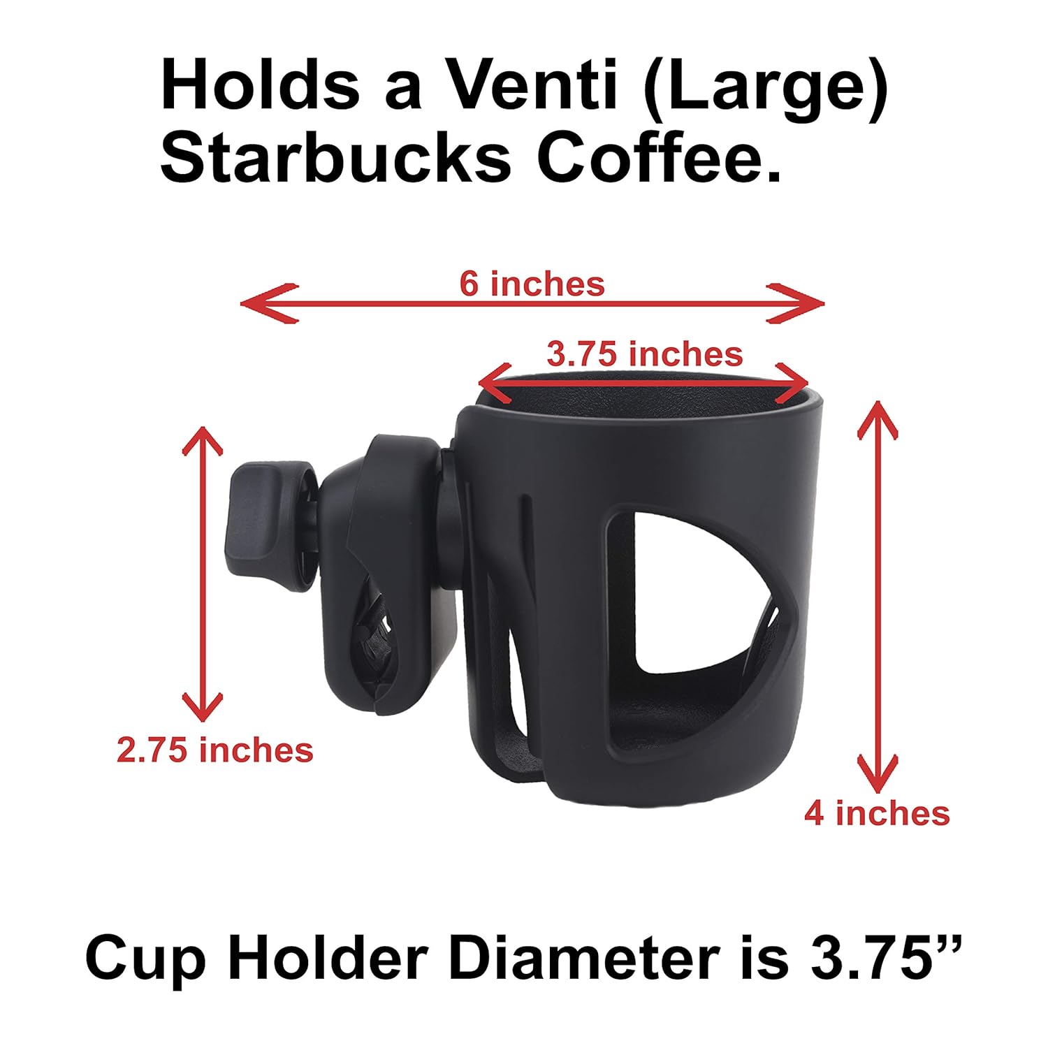 Cup Holder for All UppaBaby Strollers - Fits Every Vista, Curz, and Minu Model - Attaches in Seconds - Folds with Stroller - 3.75” Diameter Fits Most Cups and Bottles - Uppa Baby Accessories Now: Baby