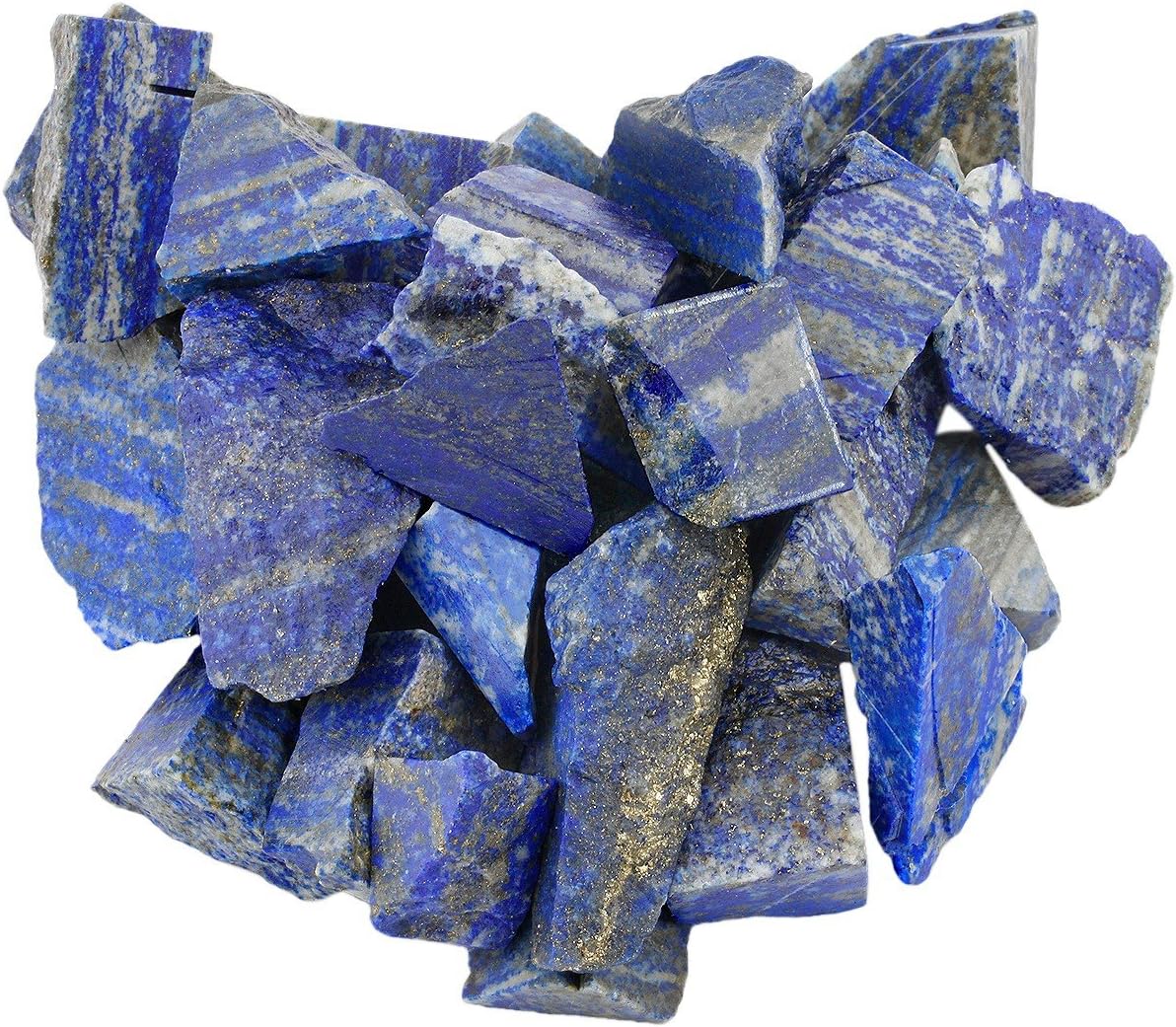 Indoor Fountains & Accessories - Rockcloud 1 lb Natural Crystals Raw Rough Stones for Cabbing,Tumbling,Cutting,Lapidary,Polishing,Reiki Crytsal Healing,Lapis Lazuli