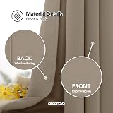 Deconovo Eyelet Blackout Thermal Curtain Taupe 100 x 95 Inch 1 Panel view 4
