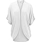 Lock and Love Womens Short Sleeve Open-Front Batwing Cardigan - Made in USA