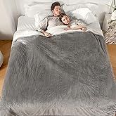 ESTINGO Heated Blanket Queen Size, 84"x90" Queen Electric Blanket Dual Control with 5 Heating Levels & 10 Hours Auto Off, Electric Heated Blanket with Soft Sherpa for Bedding, Light Gray