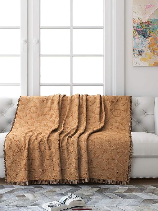 Buy Saral Home Soft Cotton Unique Firki Design Tufted Throw Sofa