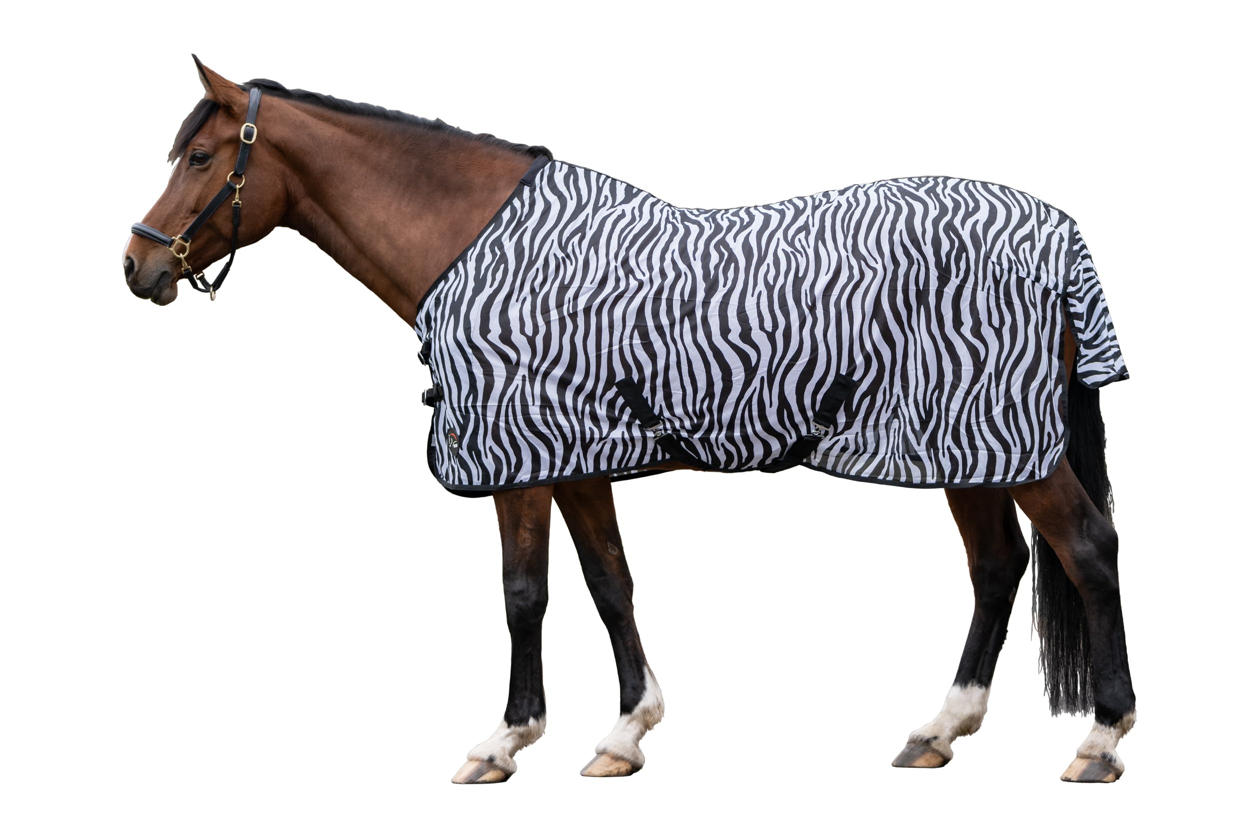 HKM Zebra Fly rug White/Black 6'9
