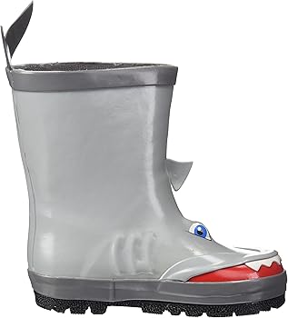 grey rain boots