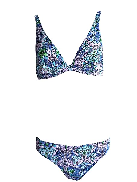 Solar Tan Thru Triangel-Bikini 823C1178 blau/lila/grün, B-Cup oder C-Cup