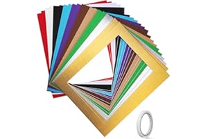 STOBOK Cardboard Photo Frames 20pcs Picture Mats 10-inch Photo Matting Wall Art Easy Installation