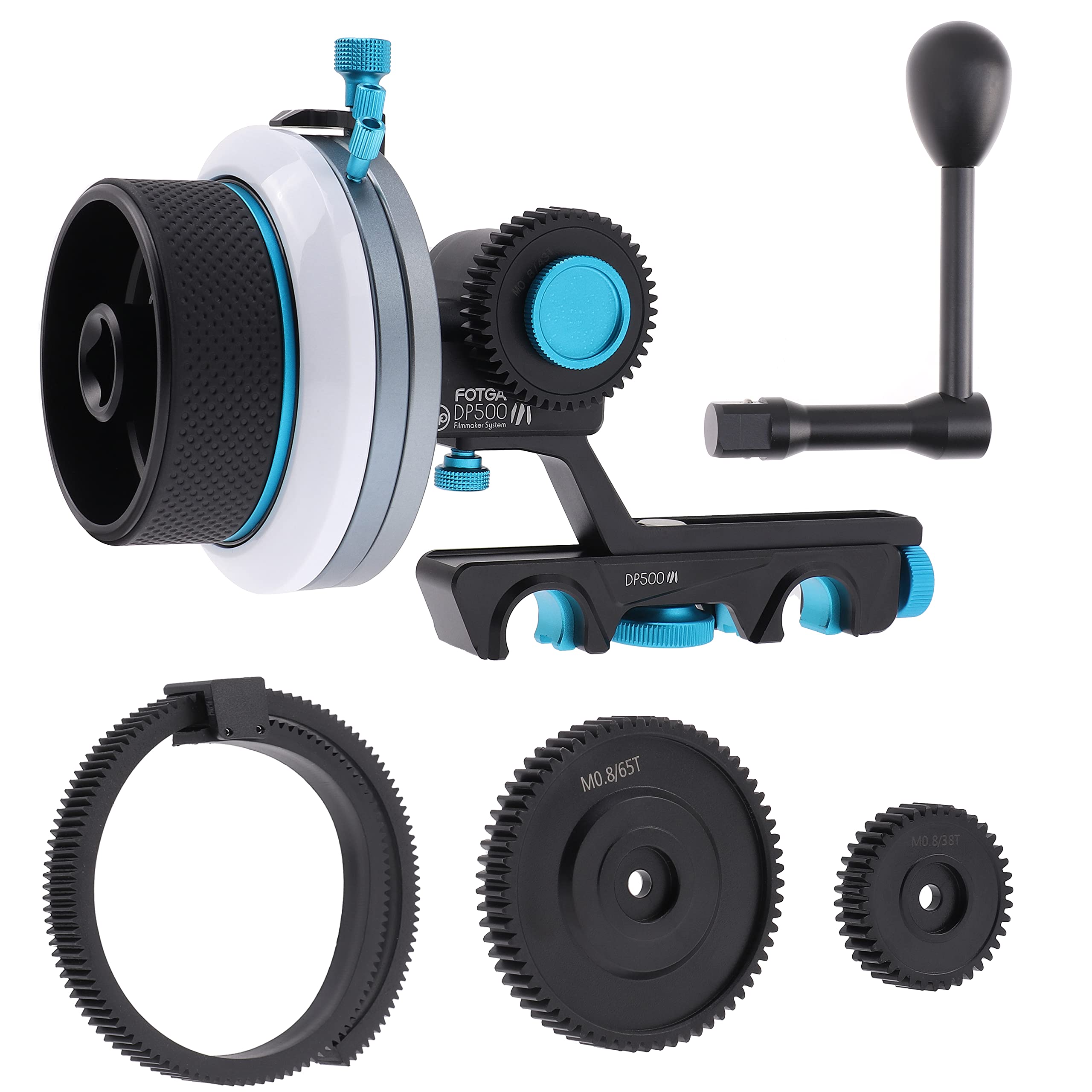 Fotga Upgraded DP500 Mark III Quick Release Dampen Follow Focus A/B Hard Stop for 15mm Rods Rig Fit for All DSLR Video Cameras as Blackmagic BMCC BMPCC Canon 5D MarkII MarkIII 5DIV Sony A7R A7RII A7 A7II A7S A7SII Panasoic GH3 GH4 Nikon D500 BMPC URSA URSA mini