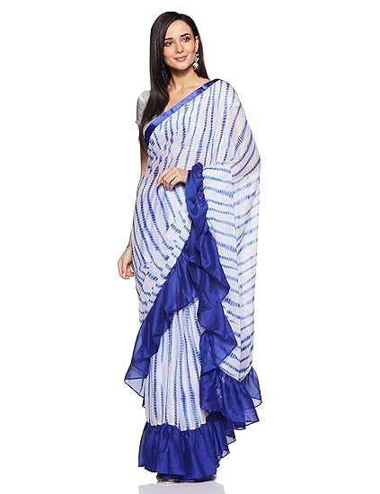 Womanista Crepe with Blouse Piece Saree