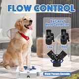 BACOENG Outdoor Dog Water Fountain Toy Sturdy Metal Brass Valve Blue view 6