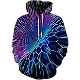 EOWJEED Unisex Novelty 3D Printed Hoodies Long Sleeve Sweatshirts for Men Women with Big Pockets