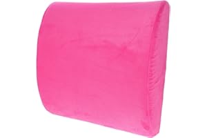 BESPORTBLE Memory Foam Lumbar Cushion Pink Back Support Pillow for Office Chair Car Seat with Ergonomic Relief