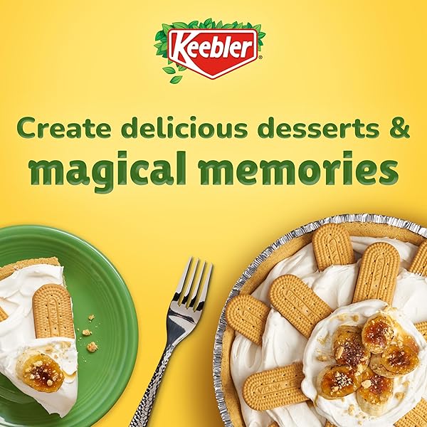 KEEBLER READY CRUST 10-INCH GRAHAM CRACKER PIE CRUST, PREMADE PIE CRUST FOR BAKING AND NO-BAKE, 9 OZ