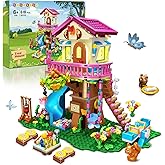 HOGOKIDS Tree House Building Set with LED Light - 622pcs Treehouse Building Blocks Toys, Forest Up House Toys with Slide, Birthday Easter Gifts for Kids Girls Boys Age 8 9 10 11 12+
