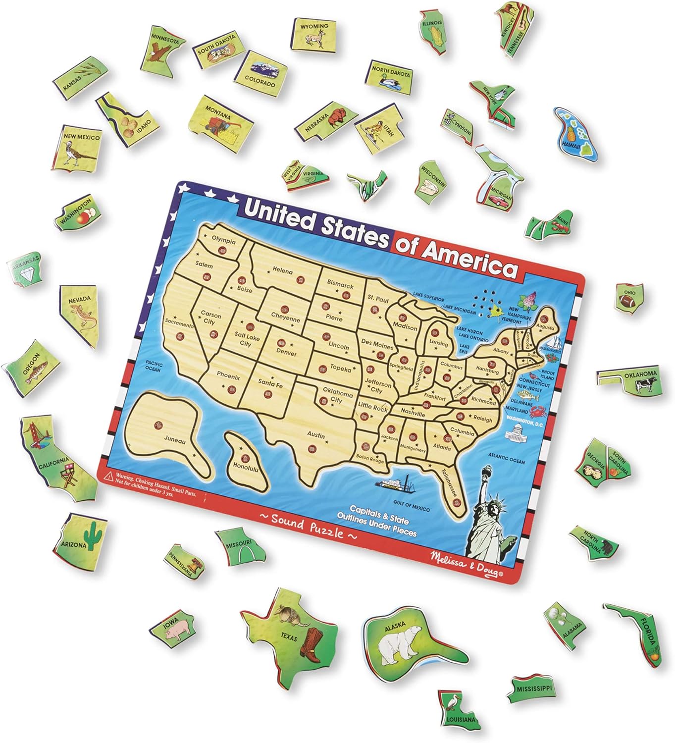melissa and doug united states wooden puzzle