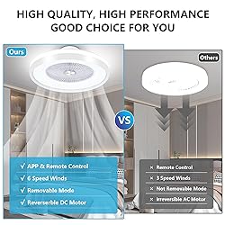 KAMLAM 24" Low Profile Ceiling Fan with