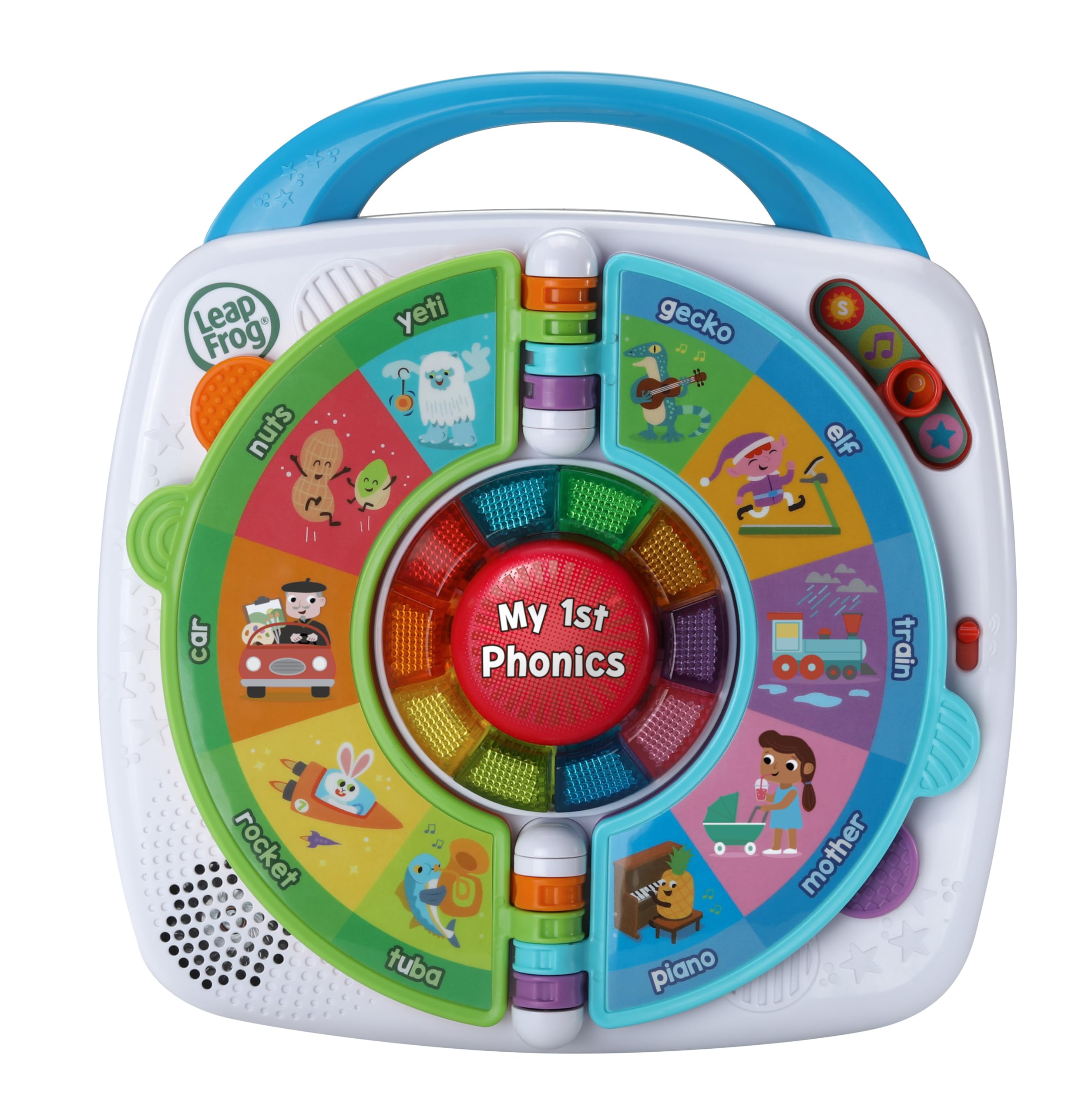 LeapFrog My 1st Phonics: Spin & Learn, Educational Toy with 10 Light-up Buttons, 100+ Words, 4 Modes & 44 Phonetic Sounds, Fun Interactive Gift for 18, 24 months+, English Version