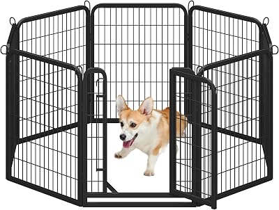 Yaheetech 8 Panel Lightweight Dog Playpen 80cm Portable Exercise Pen