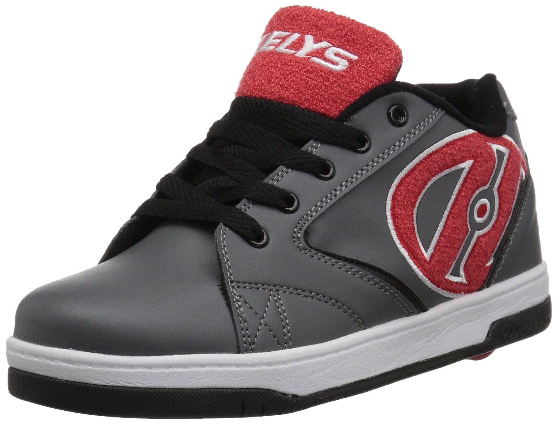 Heelys Boys Junior Boys Propel Terry Skate Shoe in Grey red - UK 4