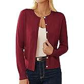 GRACE KARIN Cardigan Sweaters for Women Fall Fashion Crew Neck Button up Cardigan Long Sleeve Lightweight Cardigans 2025