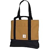 Carhartt Classic Vertical Open Tote Bag, Durable Water Repellent Material W/Hand and Shoulder Straps