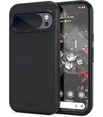 Falcon Shield Per Google Pixel 10 Pro XL, Custodia Protettiva A Doppio Strato Con Pellicola In Vetro Temperato Inclusa (nero) - 2