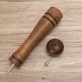 Haomacro 10 Inch Oak Wood Pepper Mill Salt Grinder Adjustable Ceramic Rotor view 4