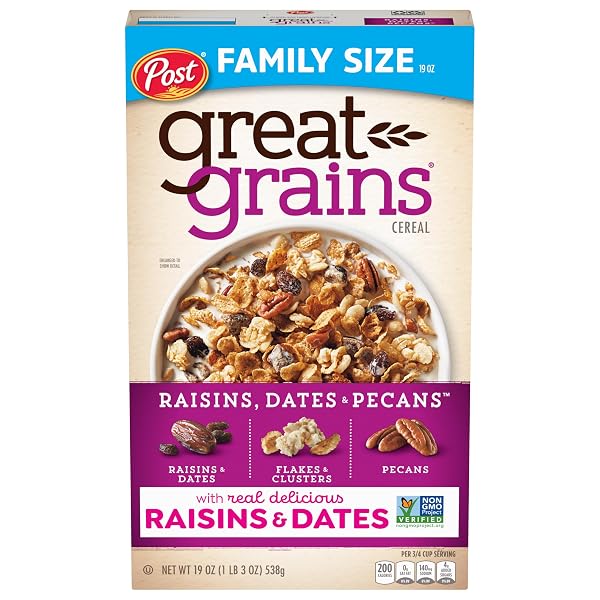 GREAT GRAINS RAISINS DATES & PECANS BREAKFAST CEREAL,...